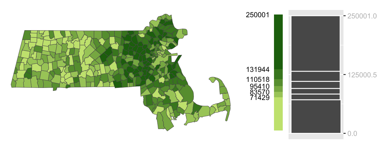 Example of a quantile map.